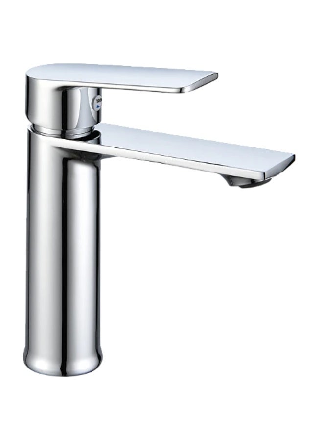 Short chrome sink faucet with hoses - Image 2